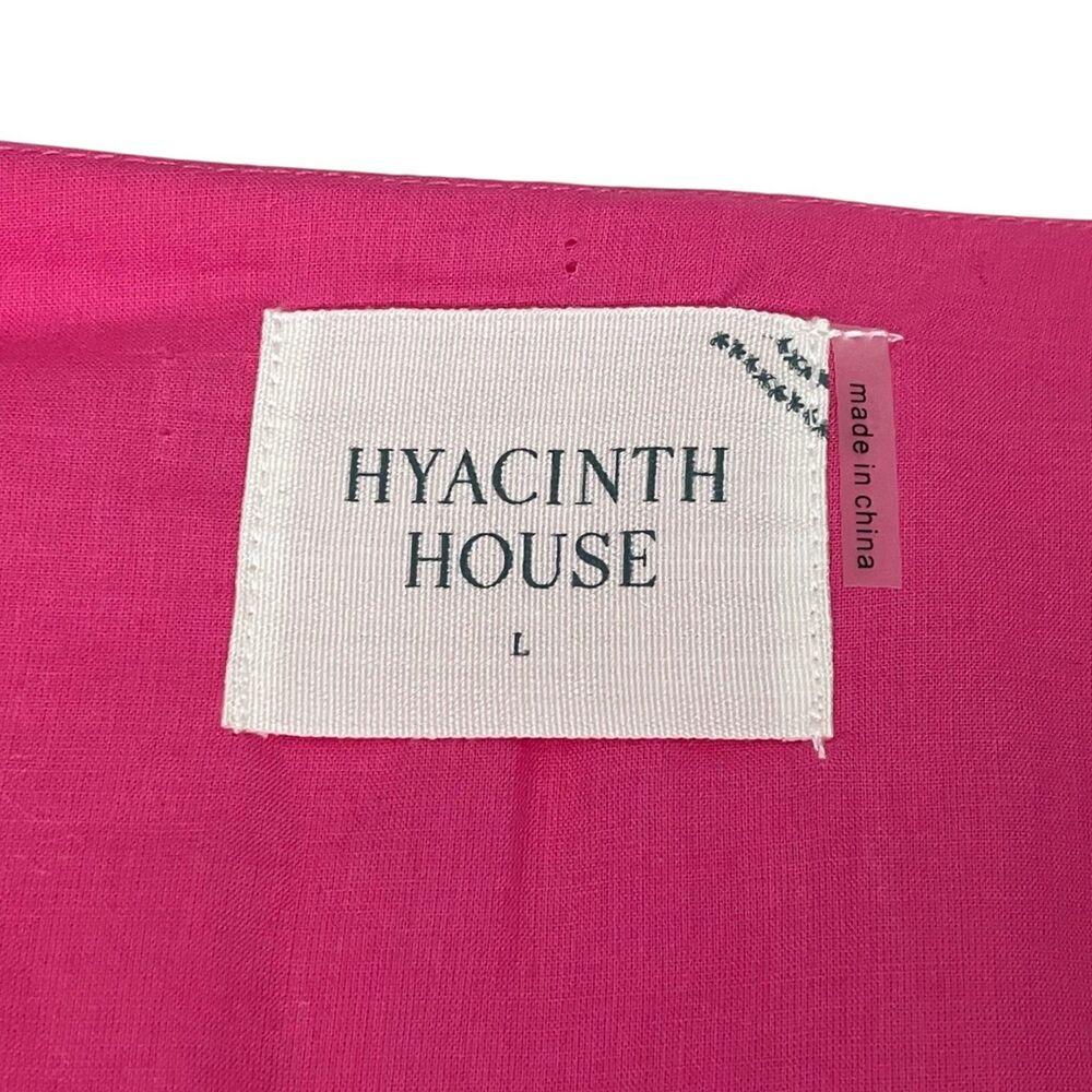 Tuckernuck Hyacinth House Pascale Mini Dress Pink Puff Sleeve Tiered Large - Picture 6 of 8
